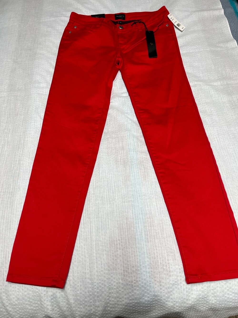 New Celebrity Pink Red Dare You Juniors Jayden Skinny Jeans Size 9/29 NWT